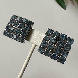 VTG Rhinestones Clip On Earrings